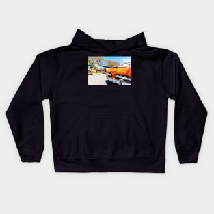 Orange Car In Cuba Kids Hoodie